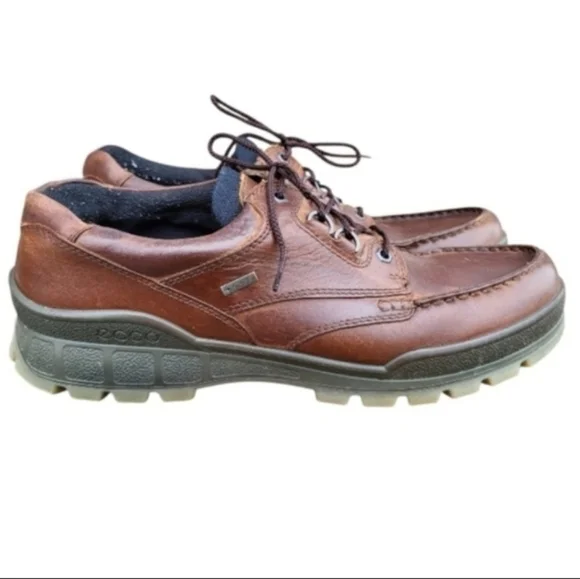 46 ECCO Track 25 Low Gortex Bison Brown Leather Shoe Work Waterproof Men 12 12.5 - Picture 12 of 12